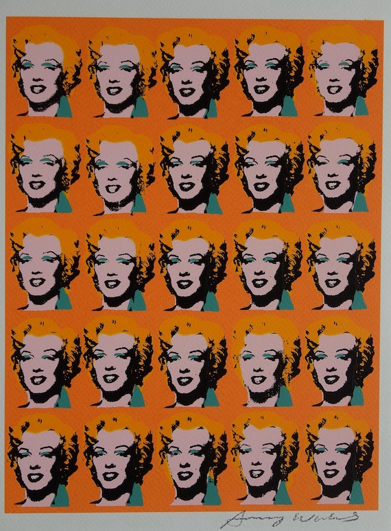 素晴らしいポップアート マリリン モンロー 限定版シルクスクリーン