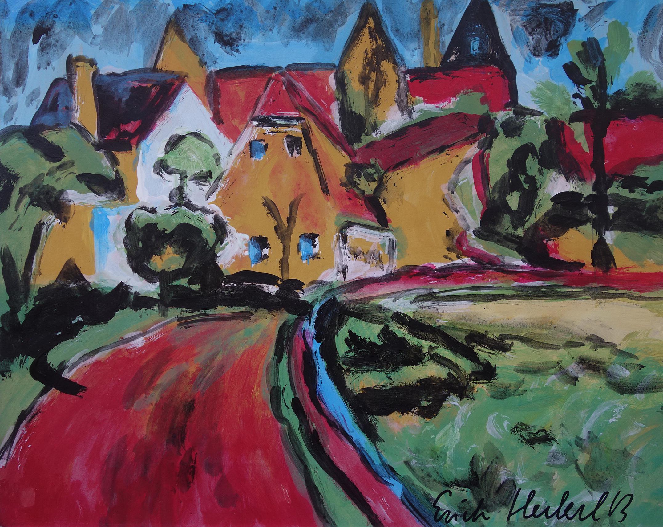 油彩画 Ein Gruß aus Deutschland 1982 油彩画 Ein Gruß aus Deutschland 1982 - メルカリ
