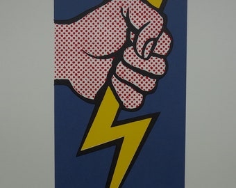 Fine POP ART Limited édition sérigraphie sérigraphie - Bolt, Lichtenstein, signé, estampillé et numéroté