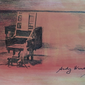 Belle peinture unique Pop Art chaise électrique, signée, Andy Warhol image 1