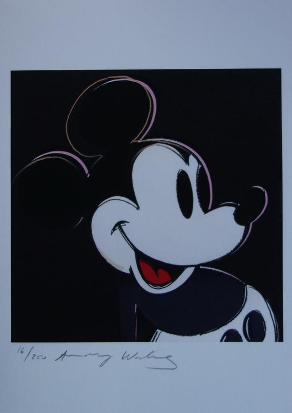 Fine POP ART Mickey Mouse Limited Edition Silkscreen Serigraph