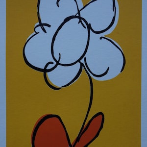 Fine POP ART Flower Limited edition silkscreen serigraph, Warhol, signed, stamped and numbered