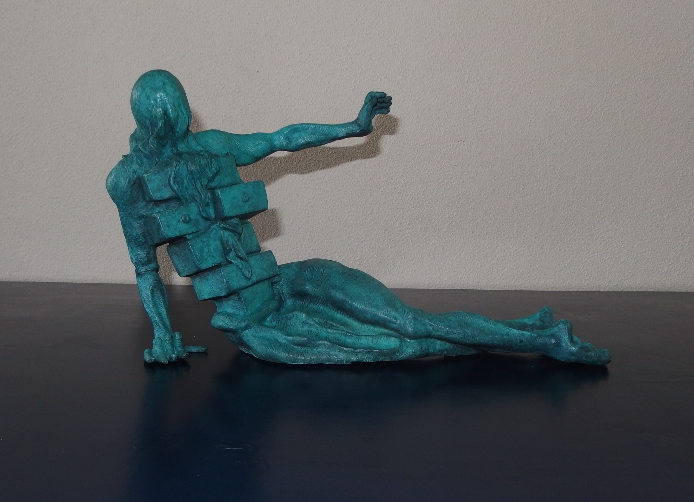 Offering Rare Surreal Bronze Sculpture – figure with drawers, signed, Salvador Dali with docs.