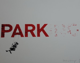 Limited edition Pop Art Graffiti Girl silkscreen serigraph, signed, stamped and numbered, Banksy