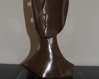 珍しいキュビズムのブロンズ彫刻 - 女性の胸像、パブロ・ピカソ