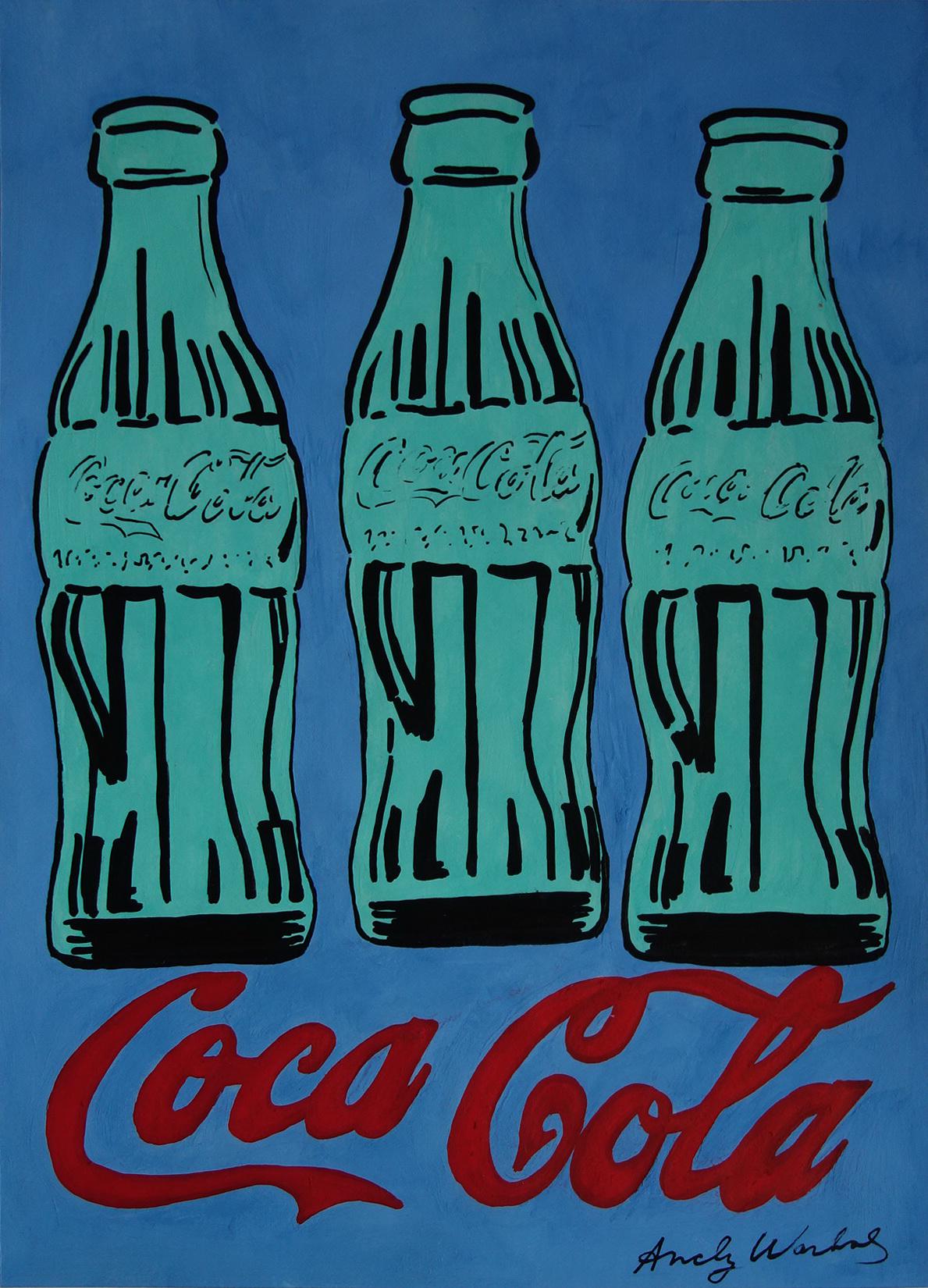 Fine Unique Pop Art Painting – Coca-cola Bottles, Signed, Andy