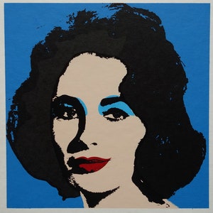 Fine POP ART Limited edition silkscreen serigraph Elizabeth Taylor, Warhol, signed, stamped and numbered image 1