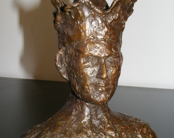 Offering Rare Cubist Bronze Sculpture - Joker, signed, Pablo Picasso with docs.