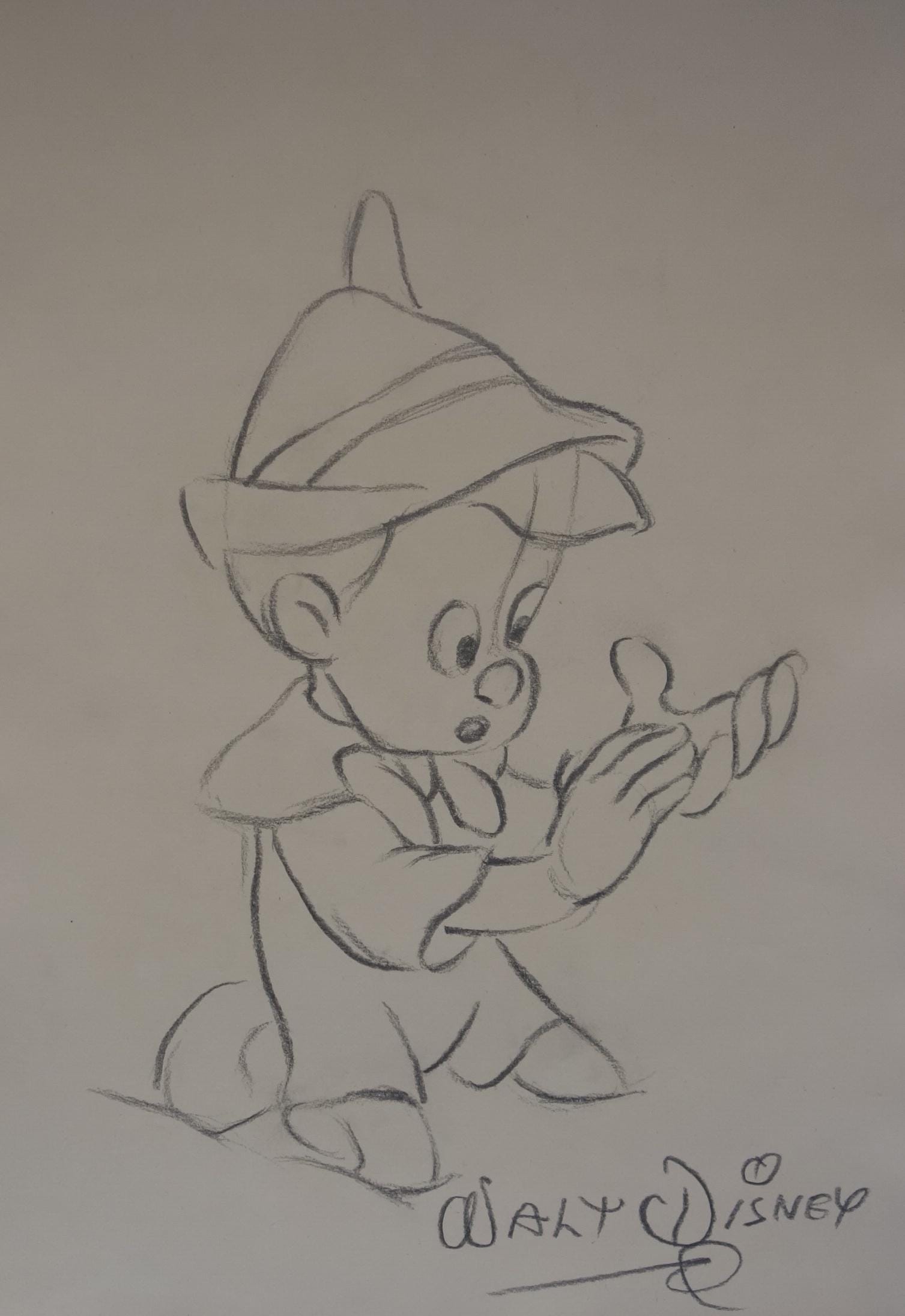 ヴィンテージ漫画ウォルトディズニーキャラクター研究、描画