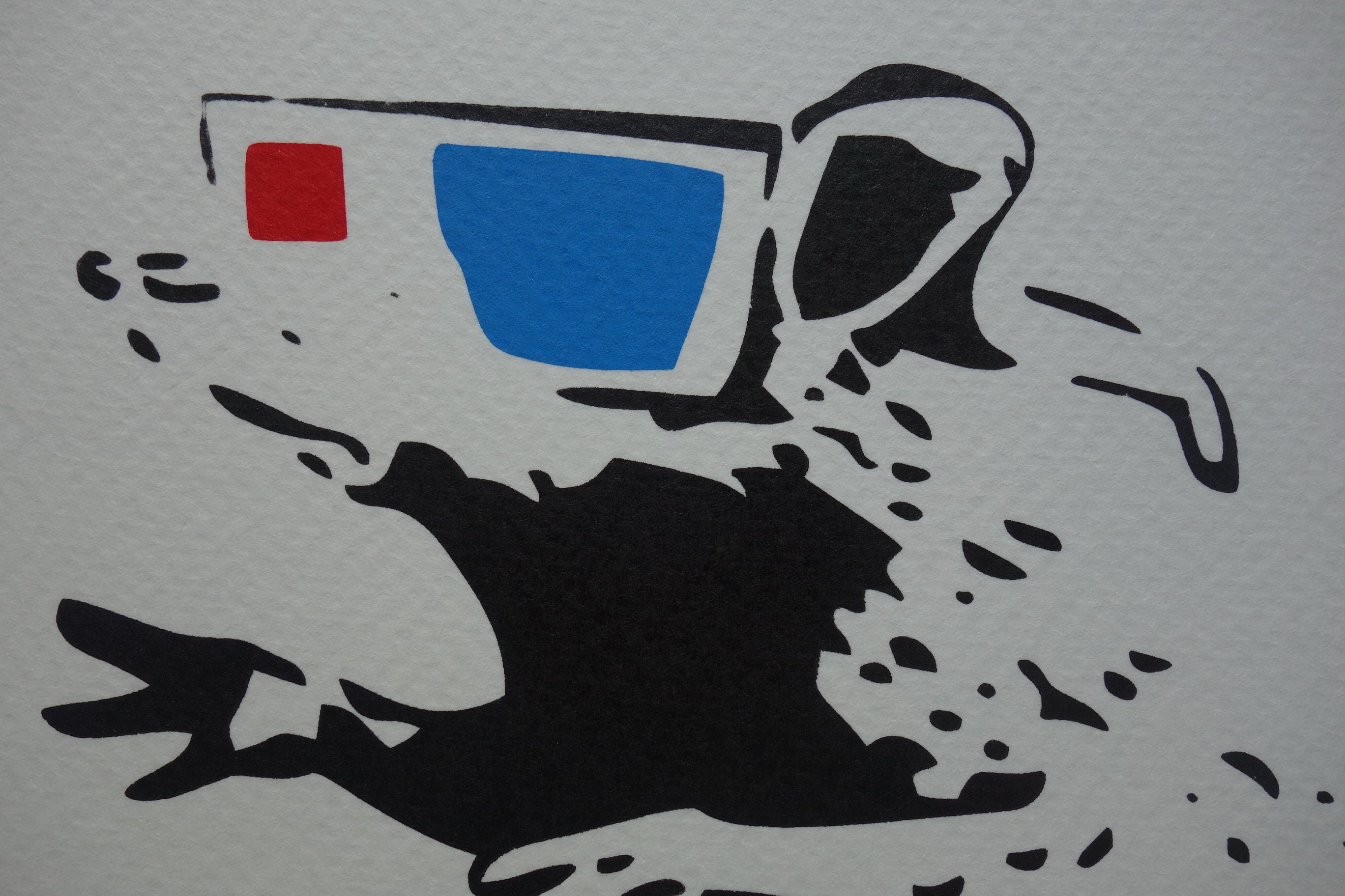 Limited Edition Pop Art Graffiti Rat With Glasses Silkscreen Limited Edition Pop Art Graffiti Rat With Glasses Silkscreen