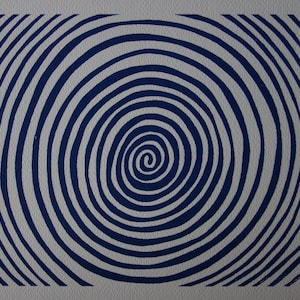 Fine Modern Spiral, Limited edition silkscreen serigraph, signed, Warhol era
