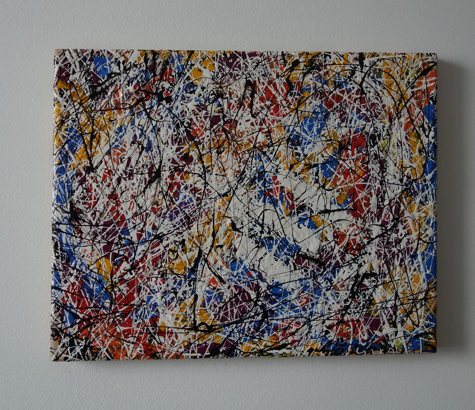 絵画 840 油絵/抽象画風/樹皮/パターン/P15号 素晴らしいユニークなドリップ絵画、マーク付き、署名入り、ジャクソン