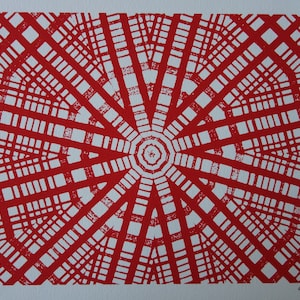 Fine Modern Spiral composition, Limited edition silkscreen serigraph, signed, Warhol era