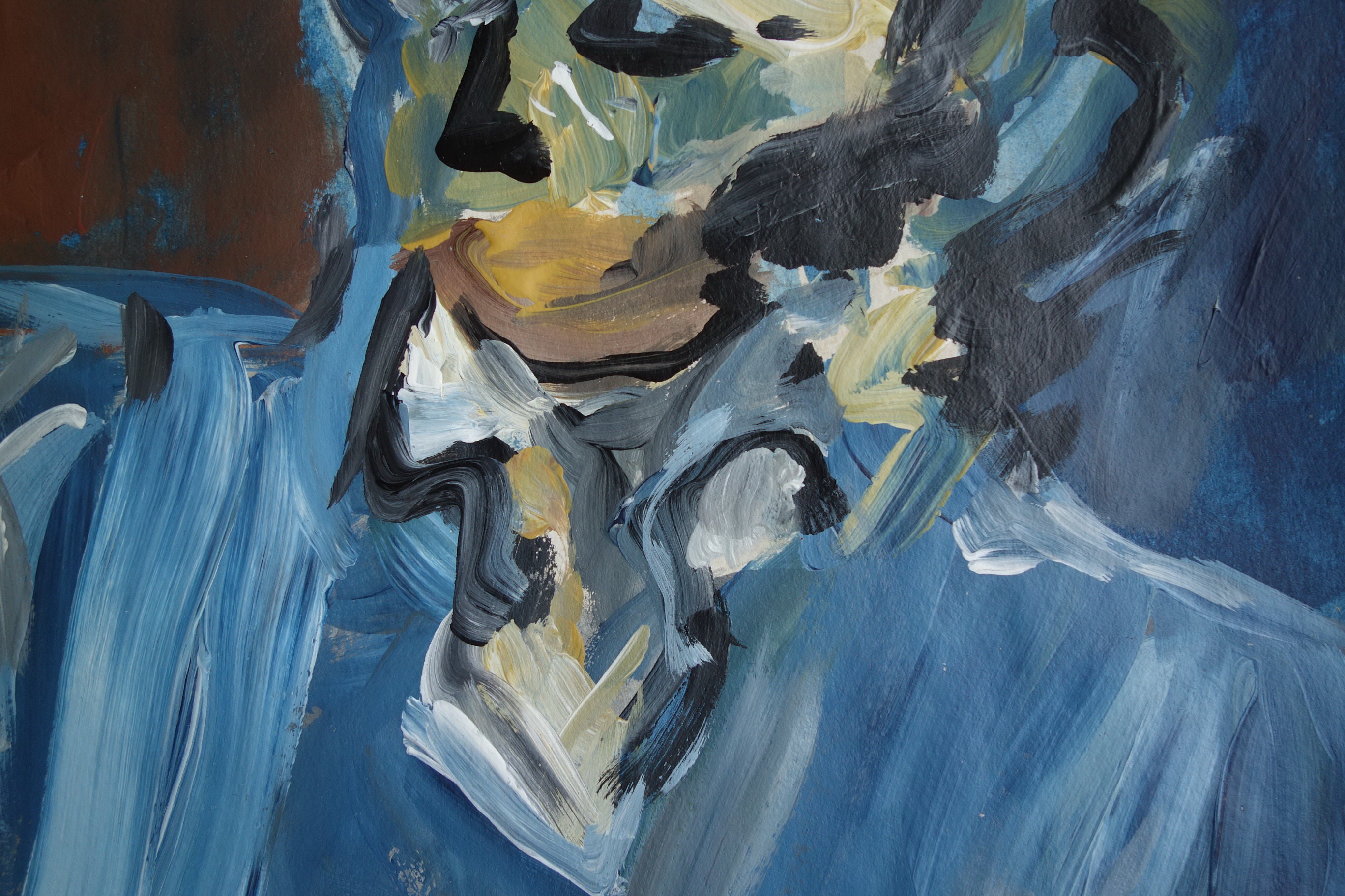 Fine British Expressionist Painting Portrait, Signed, Marked Etsy