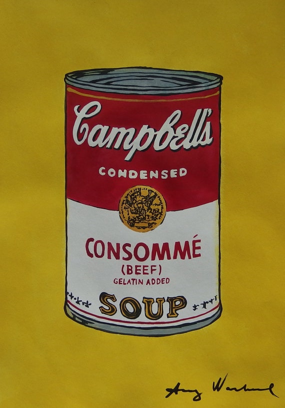 素晴らしいユニークなポップアートの絵画 – キャンベルのスープ
