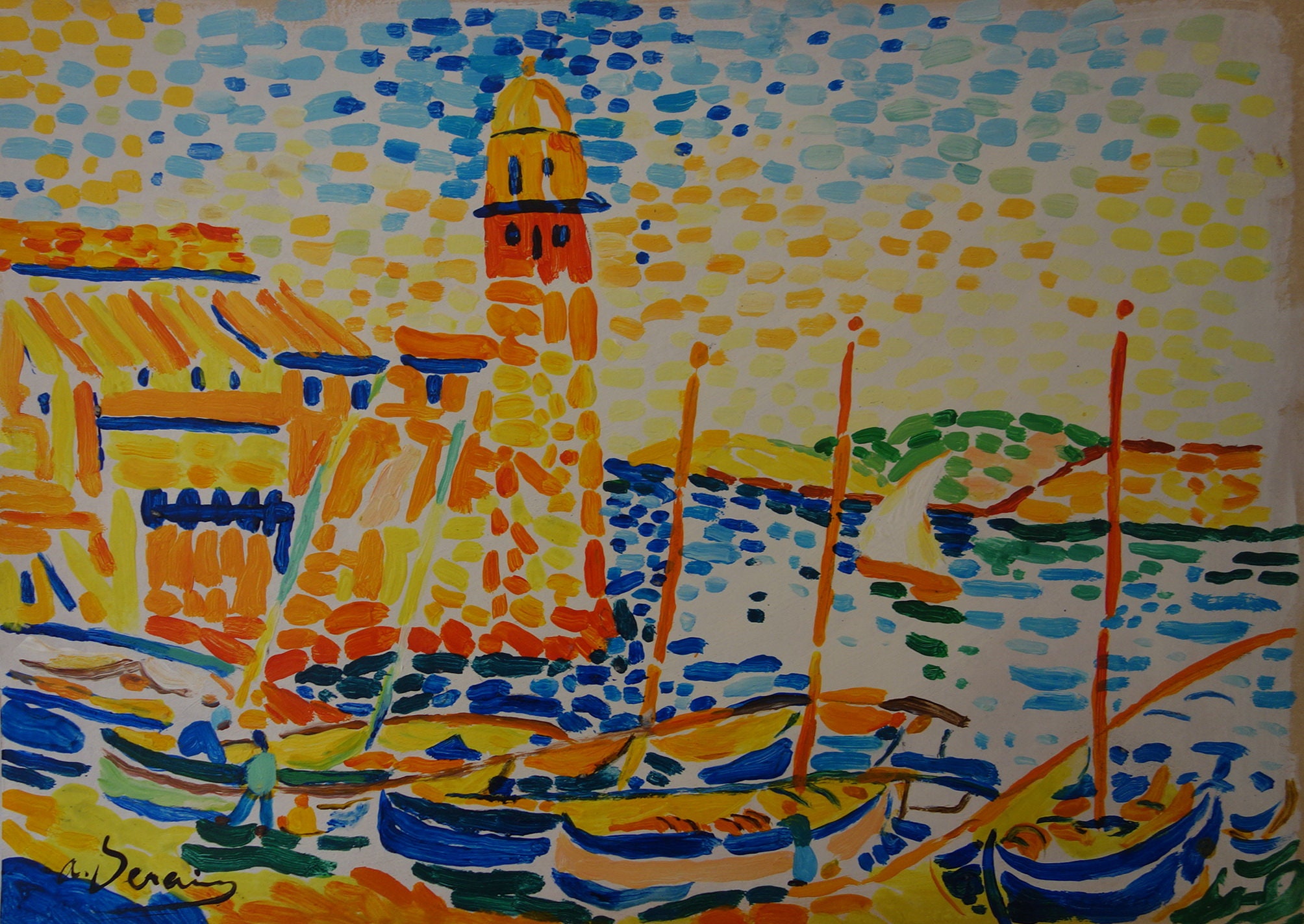Offering Beautiful Unique Fauvism Painting, Signed, Andre Derain With ...