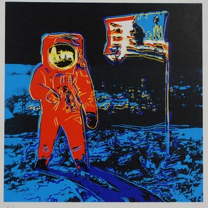 Fine POP ART Astronaut Limited edition silkscreen serigraph, Warhol, signed, stamped and numbered