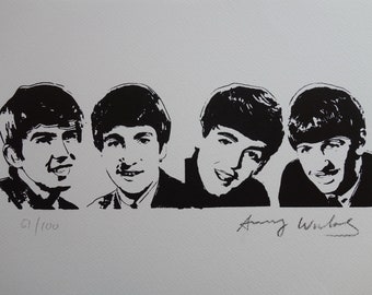 アンディ ウォーホル リトグラフ ビートルズ Beatles 世界 300枚限定 限定品】アンディ・ウォーホル 「The Beatles」 （166/300