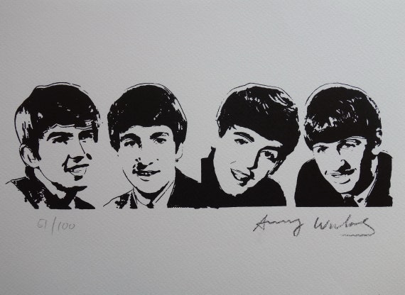 絵画 Beatles I ❤️ BEATLES 版画（版上サイン） | RabindraDanks SHOP