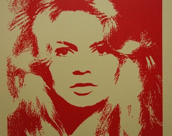 Fine POP ART Limitierte Siebdruck-Serigrafie - Brigitte Bardot, Warhol, signiert, gestempelt und nummeriert