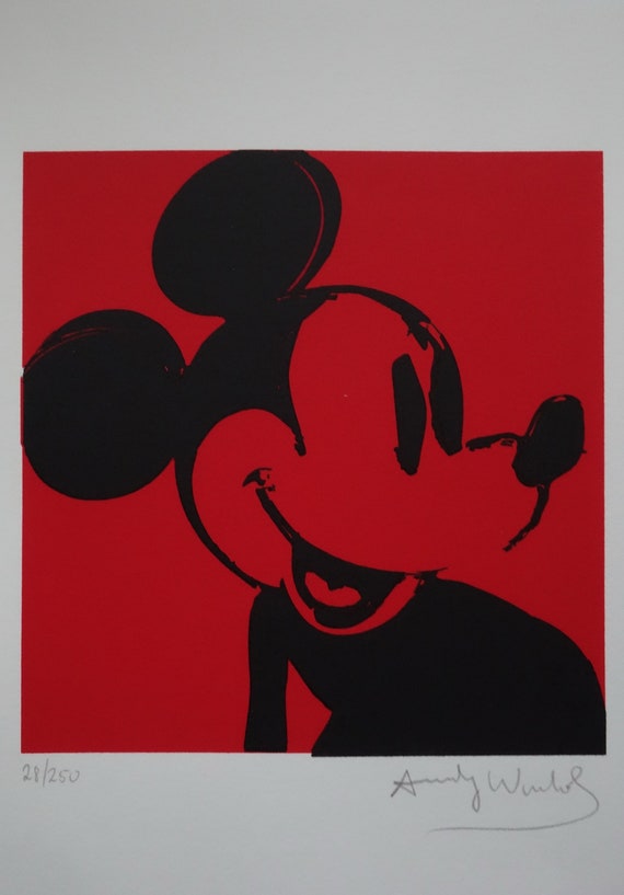 Fine POP ART Mickey Mouse Limited Edition Silkscreen Serigraph