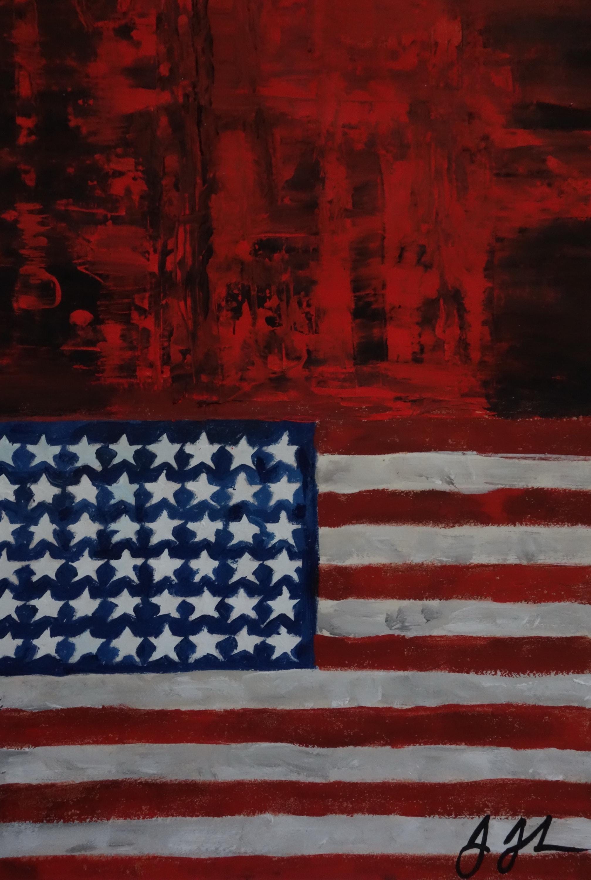 ジャスパー　ジョンズ ジャスパー・ジョーンズ「3枚の旗」 [82338422]のアート作品 - アフロ