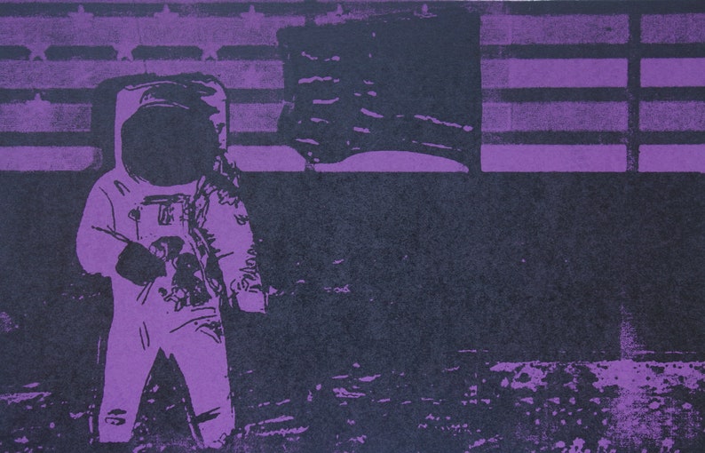 stamped and numbered Fine POP ART Astronaut Limited edition silkscreen serigraph signed Warhol