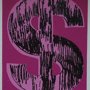 Fine POP ART Dollar bill Limited edition silkscreen serigraph, Warhol, signed, stamped and numbered