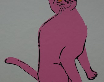 限定版 ファイン ポップ アート キャット サム シルクスクリーン セリグラフ ウォーホル、署名、スタンプ、番号入り
