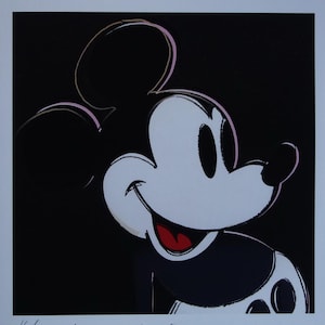 Fine POP ART Mickey Mouse Limited edition silkscreen serigraph, Warhol, signed, stamped and numbered