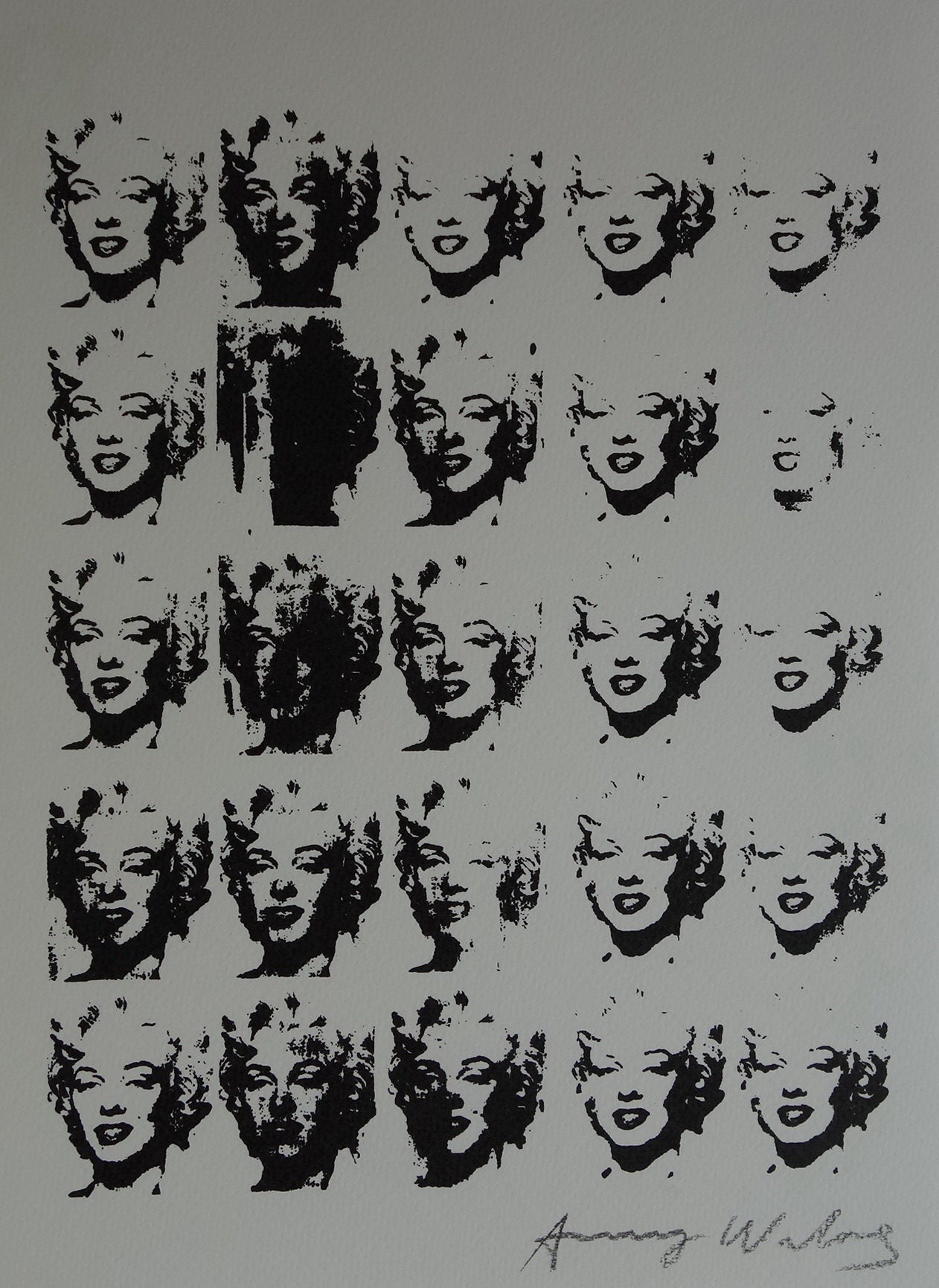 Andy Warhol 作 【Marilyn Monroe】 直筆サイン