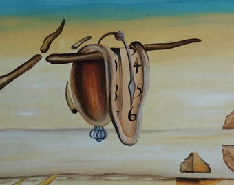 Bellas artes, cuadro surrealista poco común: Reloj derretido