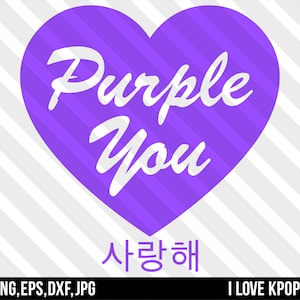 - lila Sie Herz - SVG Png Dxf Eps Jpg Cricut Silhouette BTS Shirt Geschenke K-Pop V Jungkook Jimin Suga Jin RM J-Hope Oppa Armee Bangtan