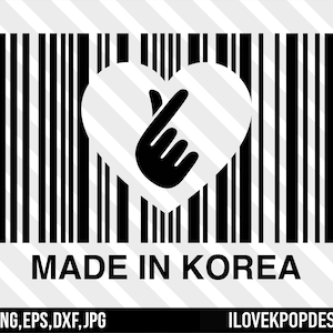 K-Pop Finger - Made In Korea - SVG Png Dxf Eps Jpg Cricut Silhouette Shirt Geschenk BTS Armee Blackpink exo nct Got7 MonstaX 17 Stray Kinder Ateez