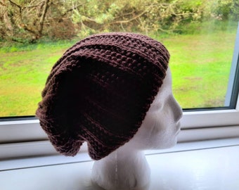 Brown Slouchy Beanie - Etsy UK