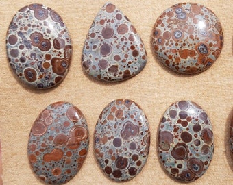Asteroid Jasper Gemstone Cabochon Oval Shape 22 x 42 x 5 mm Natural Asteroid Jasper Cabochon Jewelry Making Flat back Gemstone #3637