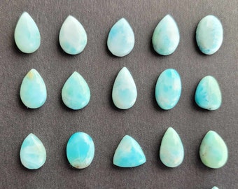 1 Piece Small Larimar (variety of the silicate mineral pectolite) Freeform Flat Back Gemstone Cabochon Multiple Choice Listing