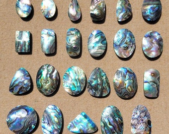 1 Piece Abalone/Paua Shell Freeform Flat Back Gemstone Cabochon Multiple Choice Listing