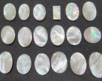 1 Piece Mother of Pearl Shell Freeform Flat Back Gemstone Cabochon Multiple Choice Listing