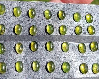 1 Piece 7x5mm Peridot Crystal OVAL Flat Back Gemstone Cabochon Multiple Choice Listing