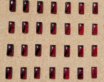 1 Piece 10x5mm Small Rectangle Mozambique Garnet Freeform Flat Back Gemstone Cabochon Multiple Choice Listing