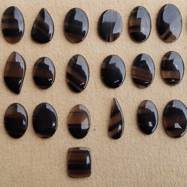 1 Piece Midnight Obsidian Freeform Flat Back Gemstone Cabochon Multiple Choice Listing