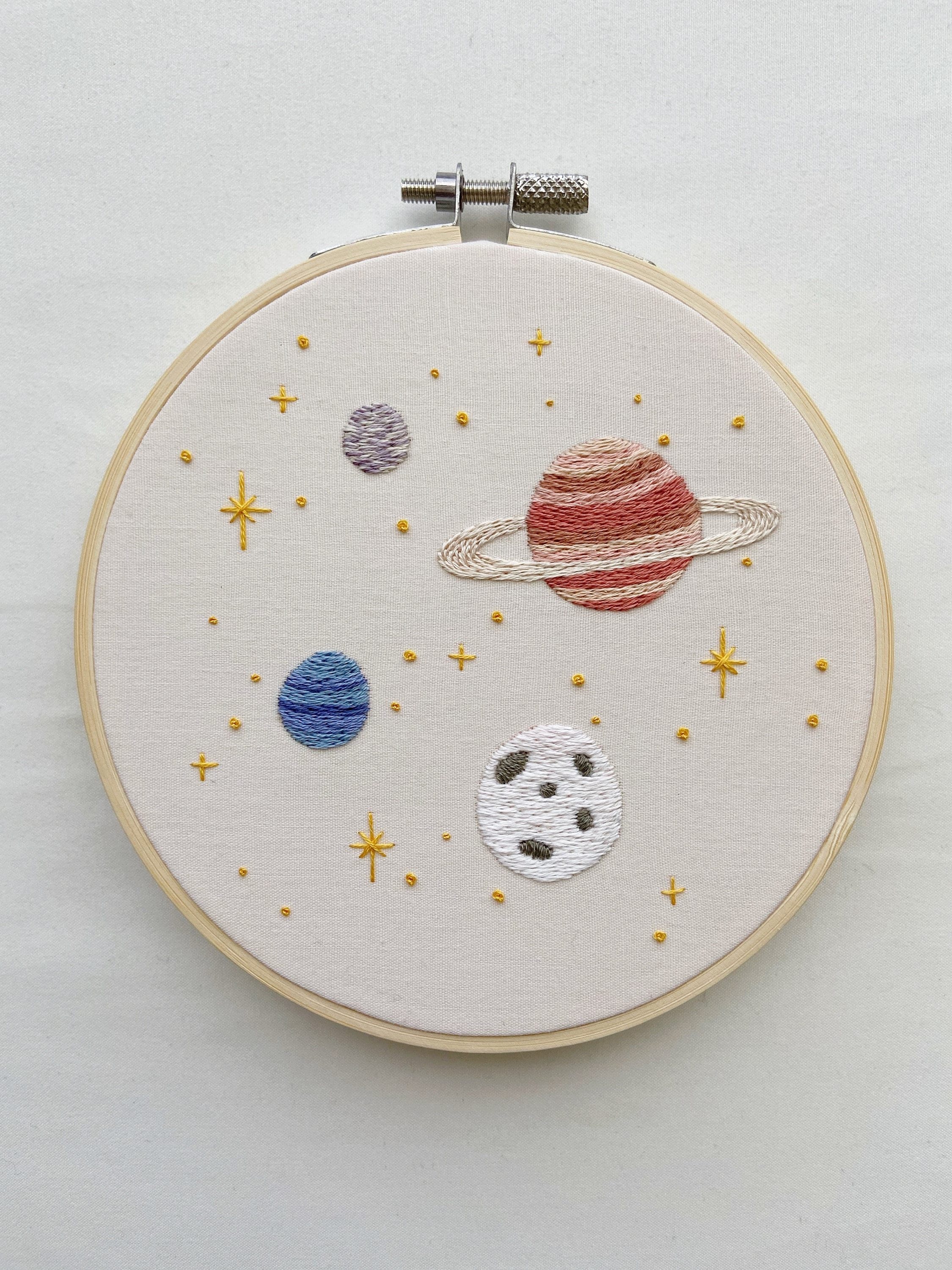 Planets and Stars Embroidery Hoop Art - Etsy