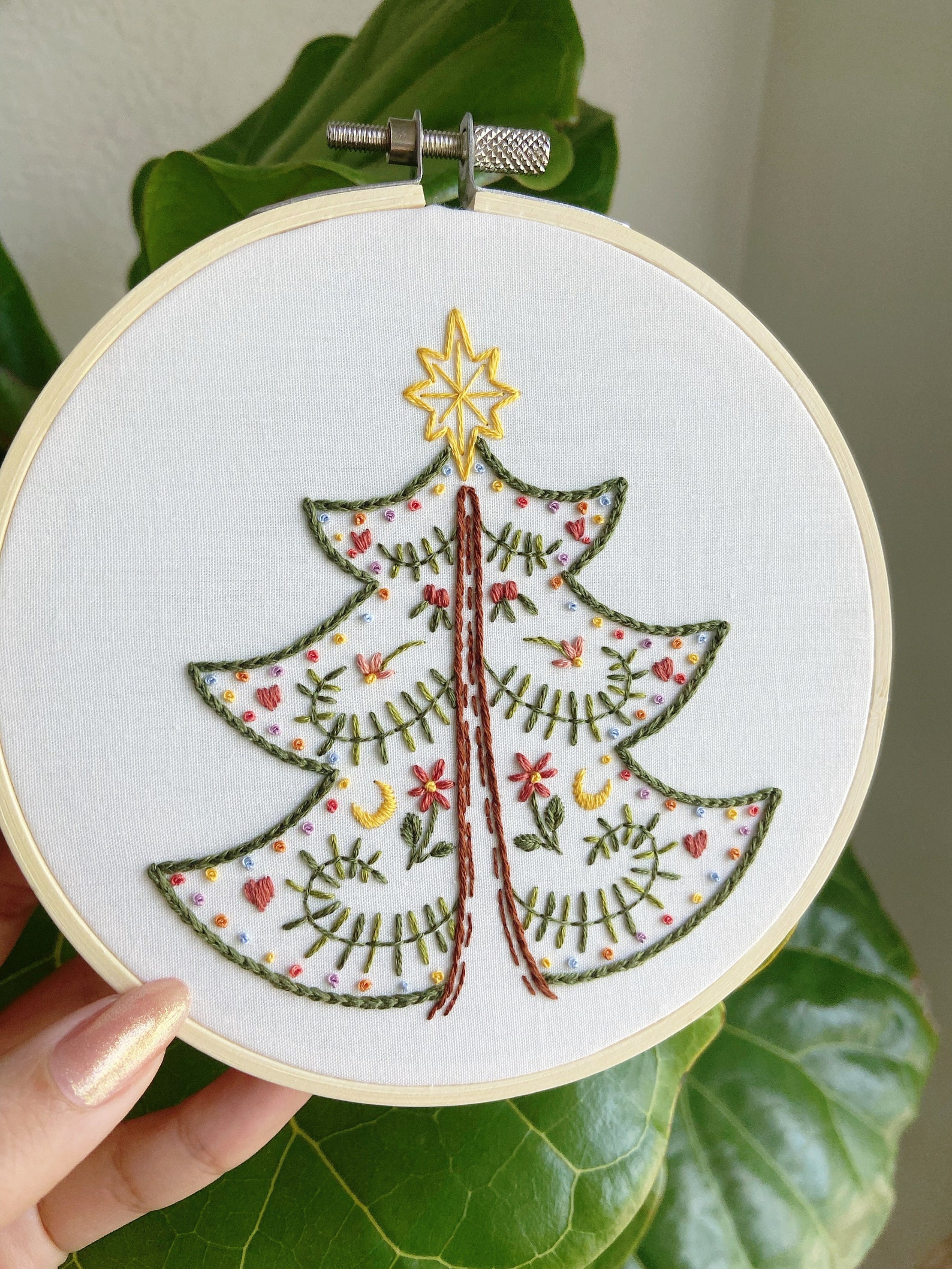 Christmas Tree PDF Embroidery Pattern | Etsy