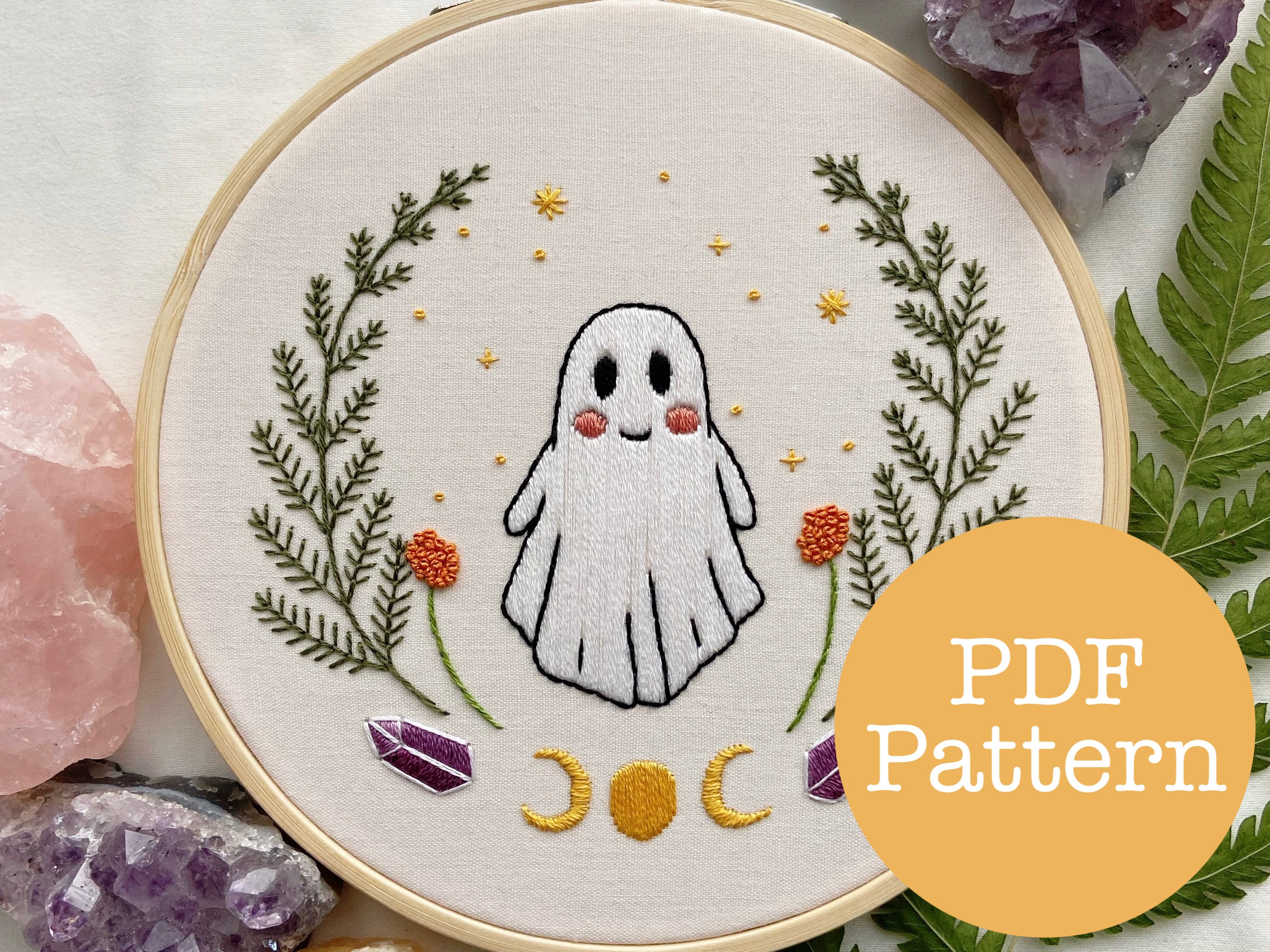 Ghost PDF Embroidery Pattern - Etsy