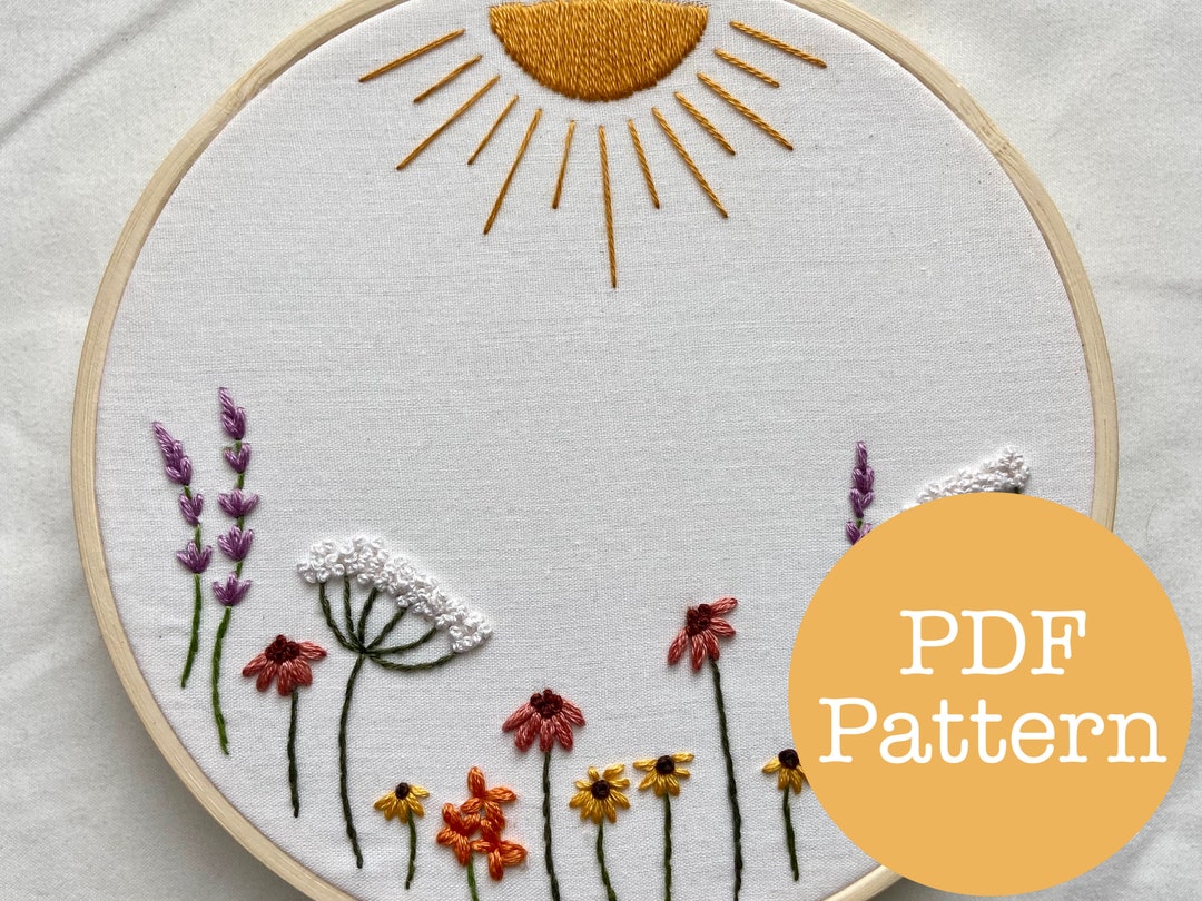 Wildflowers PDF Embroidery Pattern - Etsy