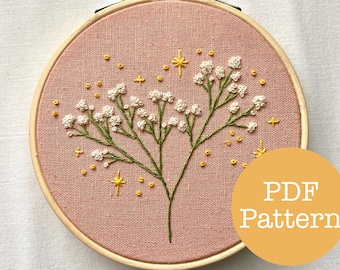 Baby&#39;s Breath PDF Embroidery Pattern