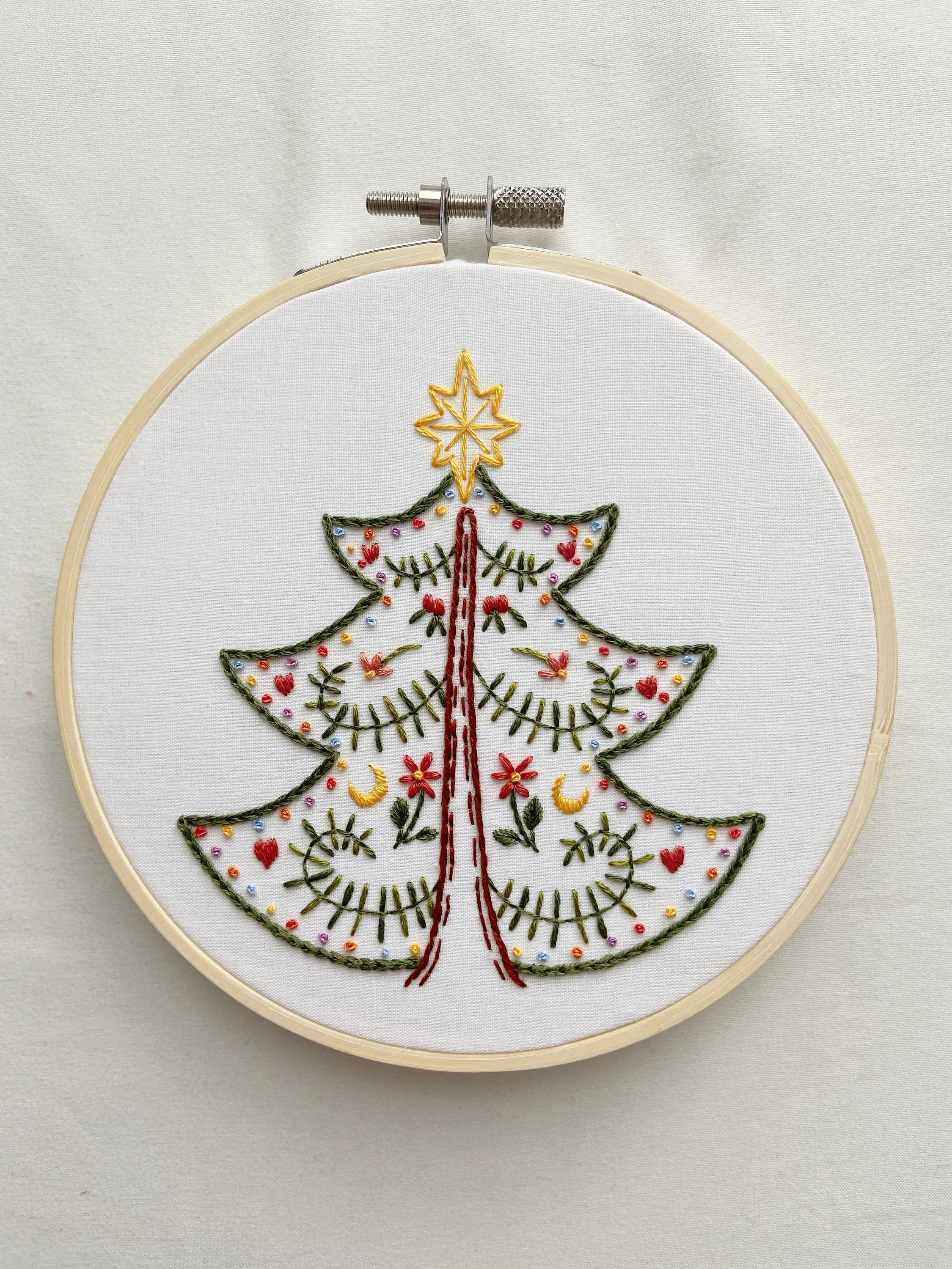 Christmas Tree PDF Embroidery Pattern | Etsy