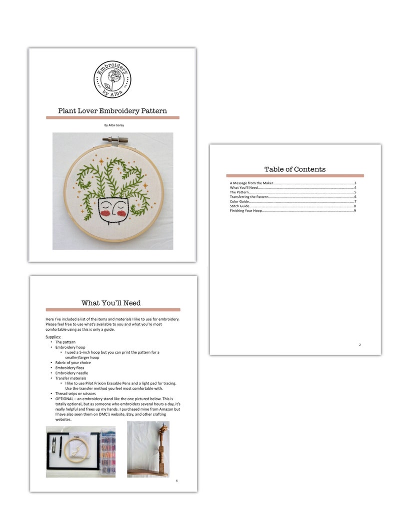 Plant Lover PDF Embroidery Pattern image 3