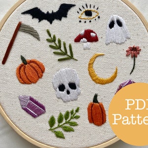 Halloween PDF Embroidery Pattern